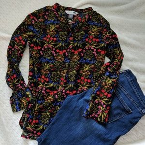 Old Navy Floral Button-Up Blouse